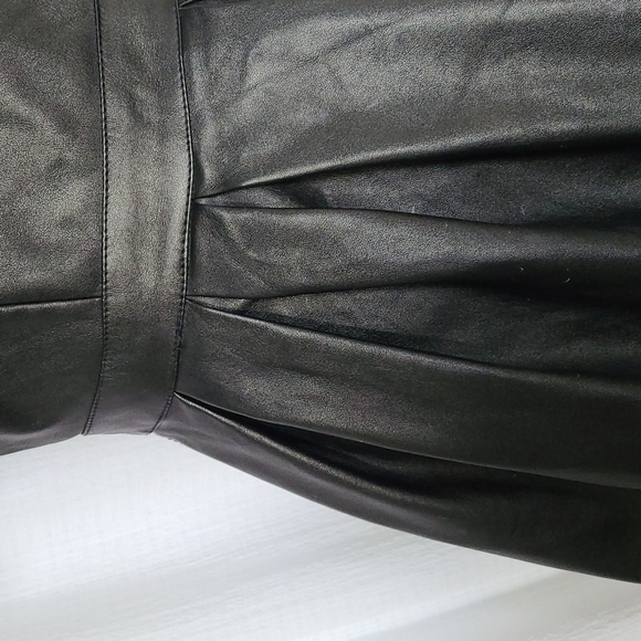 ASOS black pleather skater dress - Picture 2 of 4